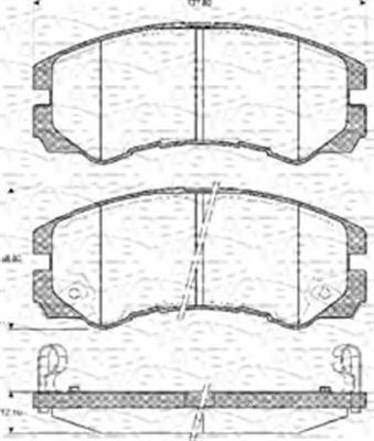 MAGNETI MARELLI 363702161124 -  Комплект тормозных колодок, дисковый тормоз